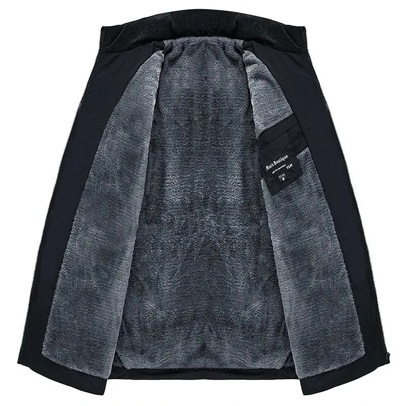 Eleganta siltināta pūkainā jaka