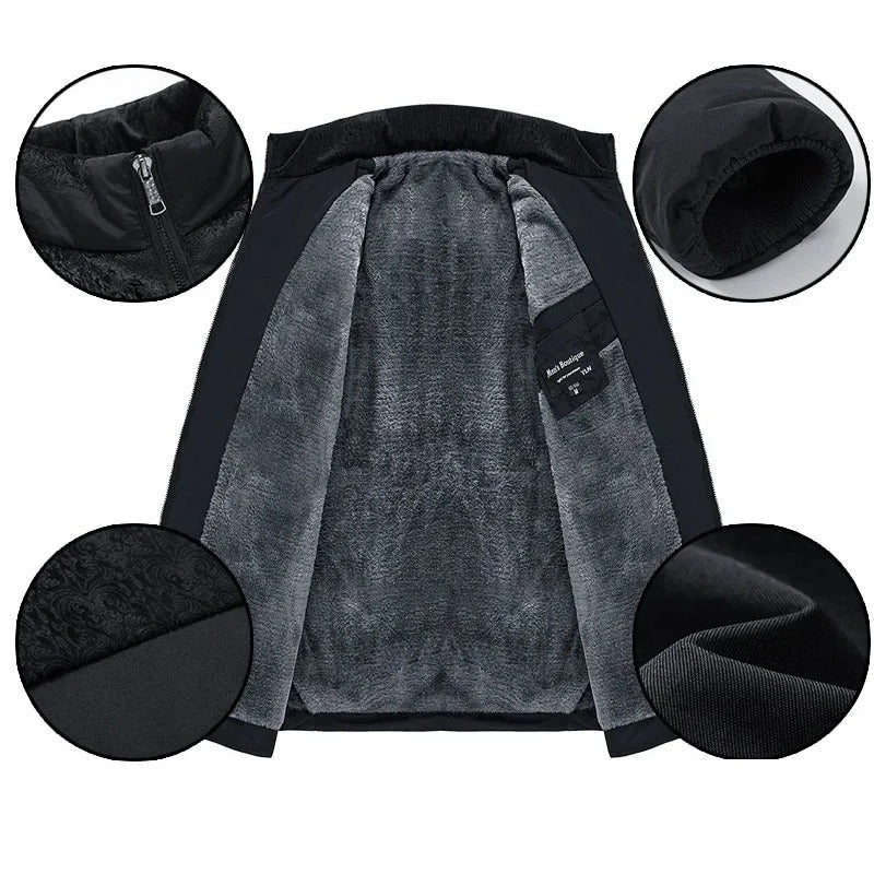 Eleganta siltināta pūkainā jaka