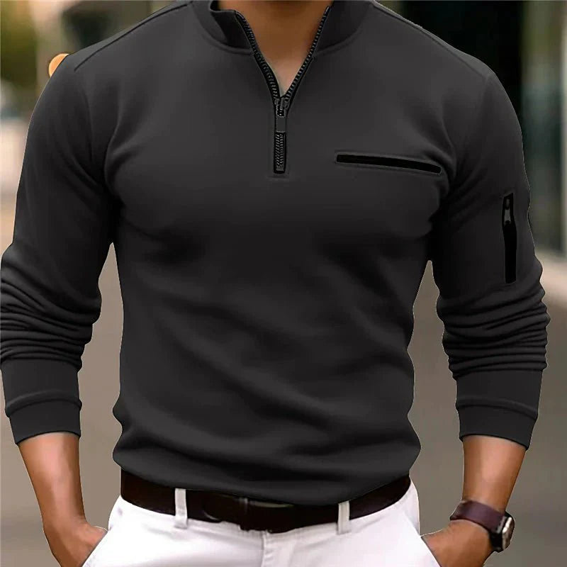 Thomas | Quarter-Zip Polo for Men® - Echelon Lifestyle