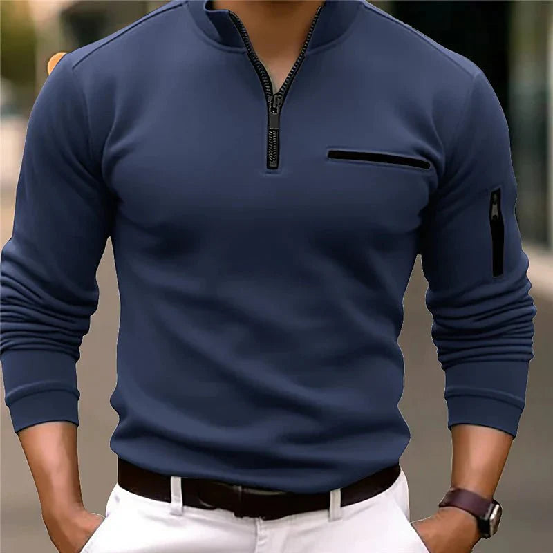 Thomas | Quarter-Zip Polo for Men® - Echelon Lifestyle
